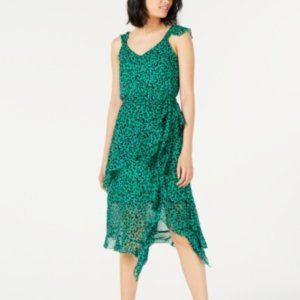 INC Animal-Print Ruffled Dress